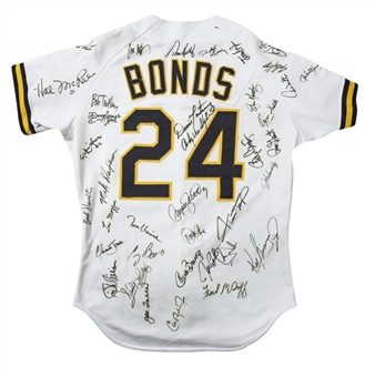 1992 Barry Bonds Game Used All Star Jersey Signed By Over 30 All Stars (Bonds LOA & JSA)